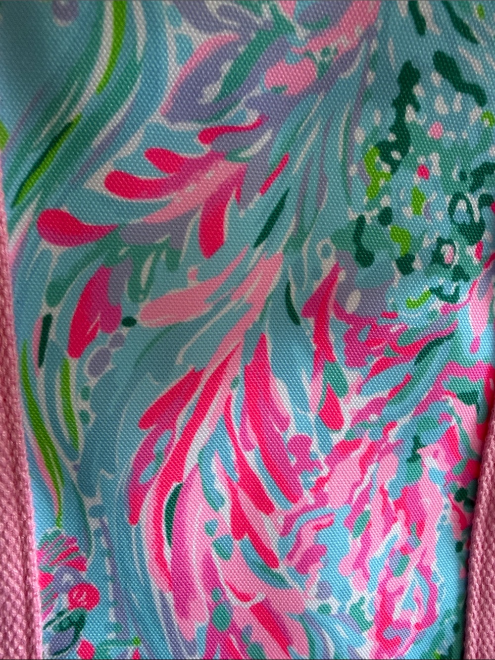 Lilly Pulitzer Pink & Aqua Floral Canvas backpack cooler - Picture 3 of 6